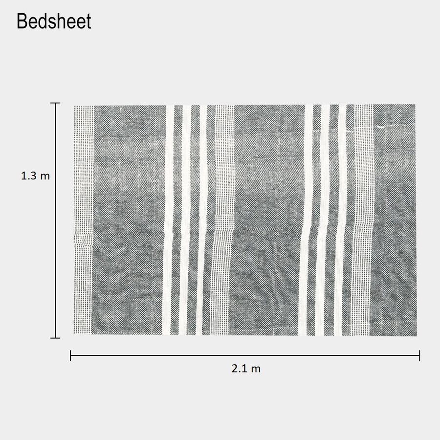 Grey Polycotton Bedcover, , large image number null