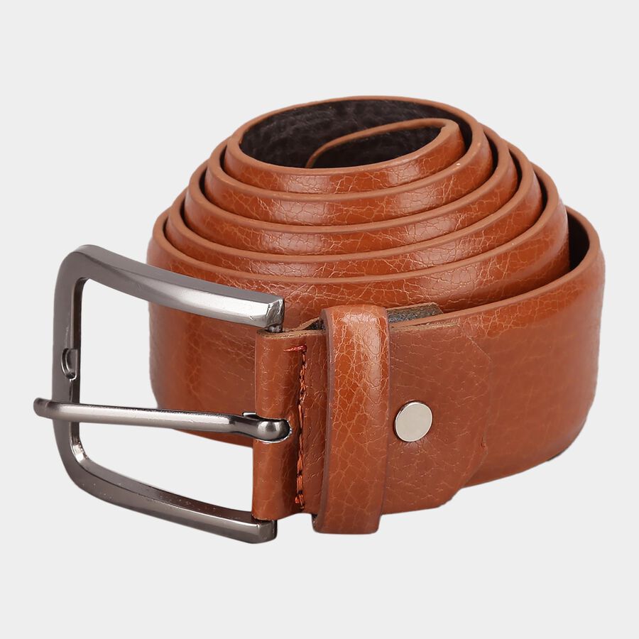 Men's Tan Polyurethane Casual Belt, , large image number null