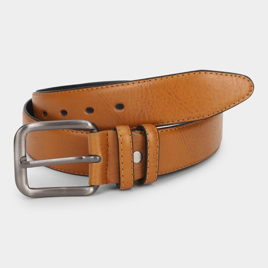 Men's Brown Pu Casual Belt, , large image number null