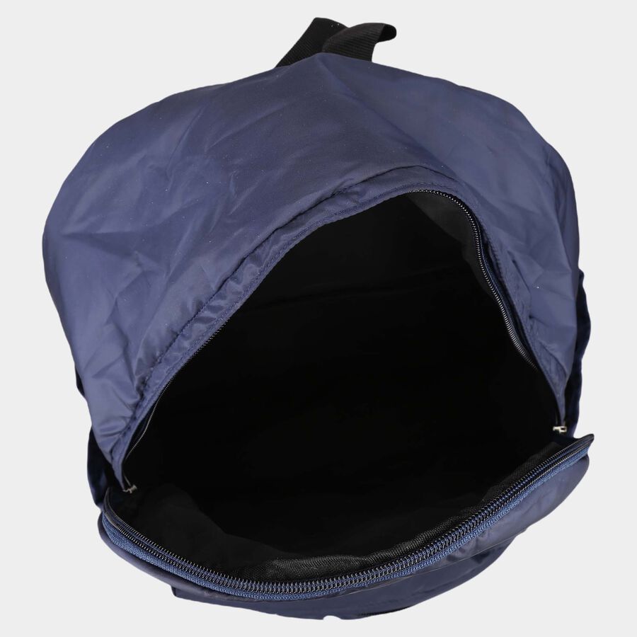 Women's Blue Polyurethane Backpack, , large image number null