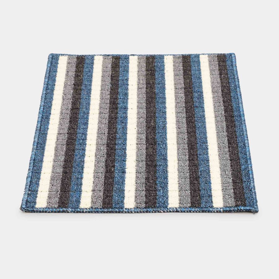 Anti-Skid Blue Polyester Door Mat, , large image number null