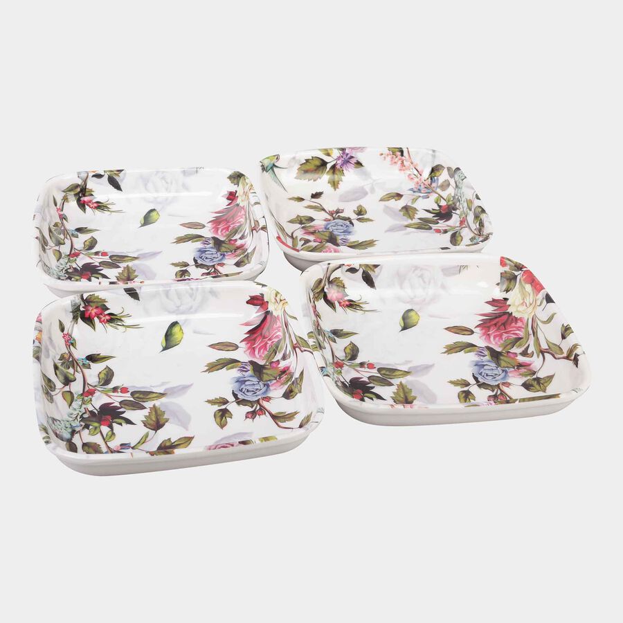 Melamine Snack Plate, Set of 4, , large image number null