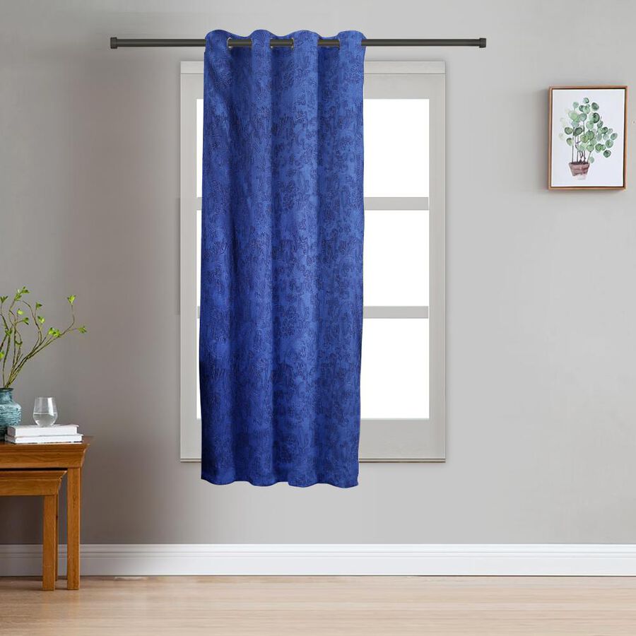 5ft. Dark Blue Window Curtain, , large image number null