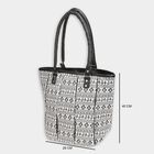 Women's White Polyurethane Tote Bag, , small image number null