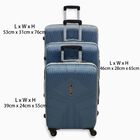 4-Wheel Polypropylene Hard Case Trolley, Set of 3, , small
