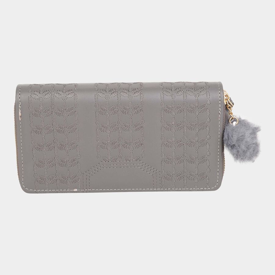 Women's Polyurethane Zipper Hand Pouch, , large image number null