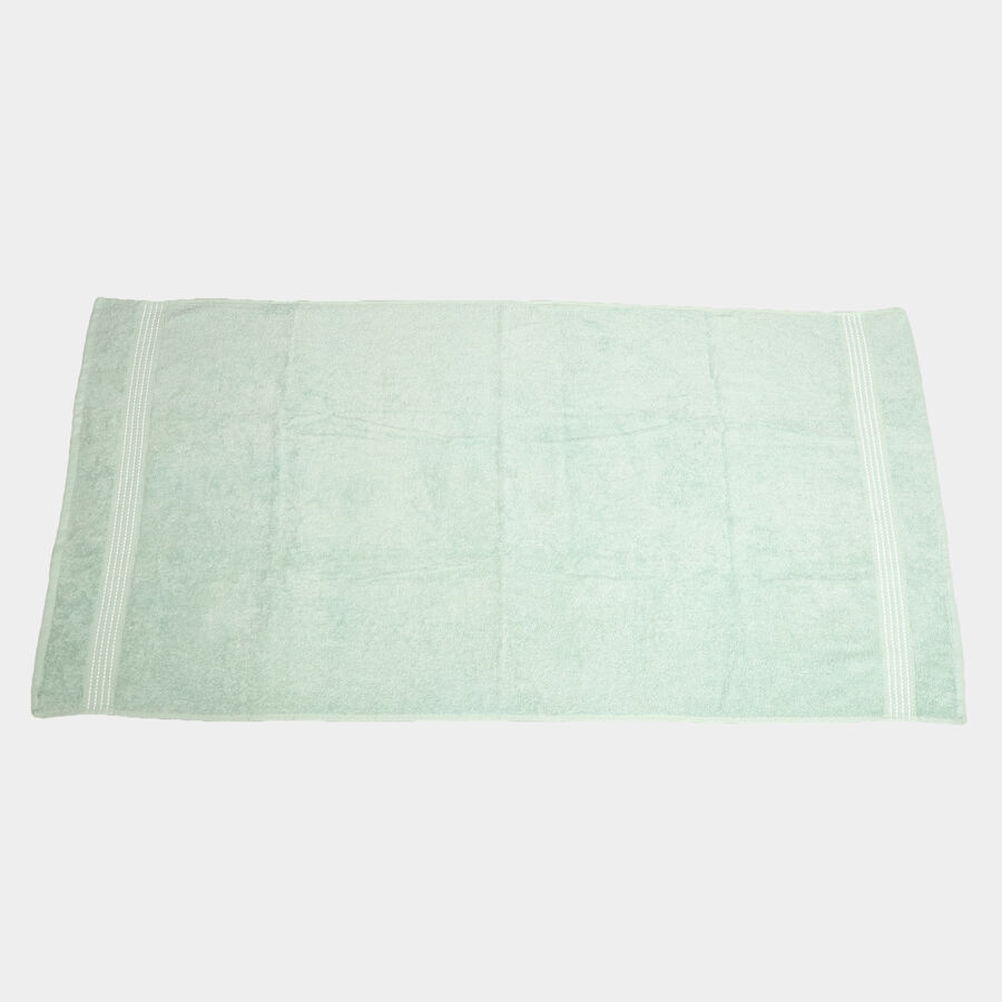 370 GSM Green Cotton Bath Towel, , large