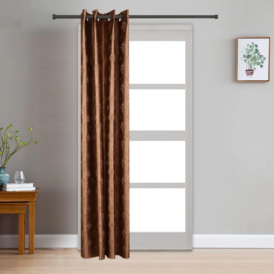 7ft. Brown Polyester Curtain, , large
