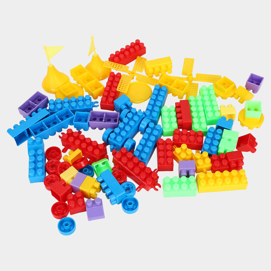 Kid's Multi Colour Plastic Blocks, , large