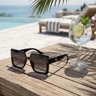 Woman's Black Plastic Sunglasses, , small