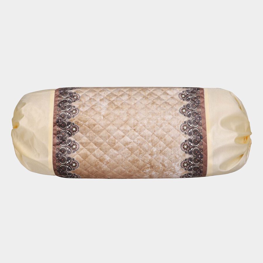 Beige Microfiber Bolster Cover, , large image number null