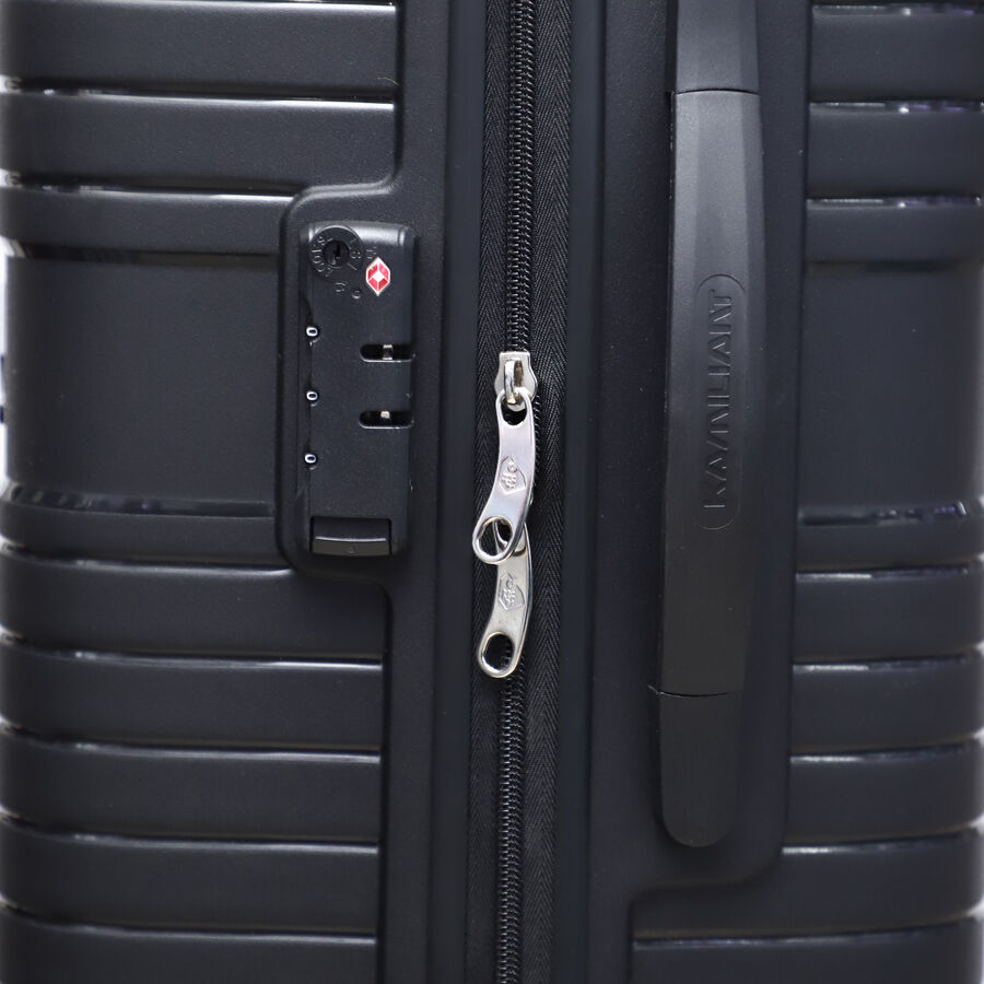 4-Wheel Black PVC Matee Hard Case Trolley, Medium, , large image number null