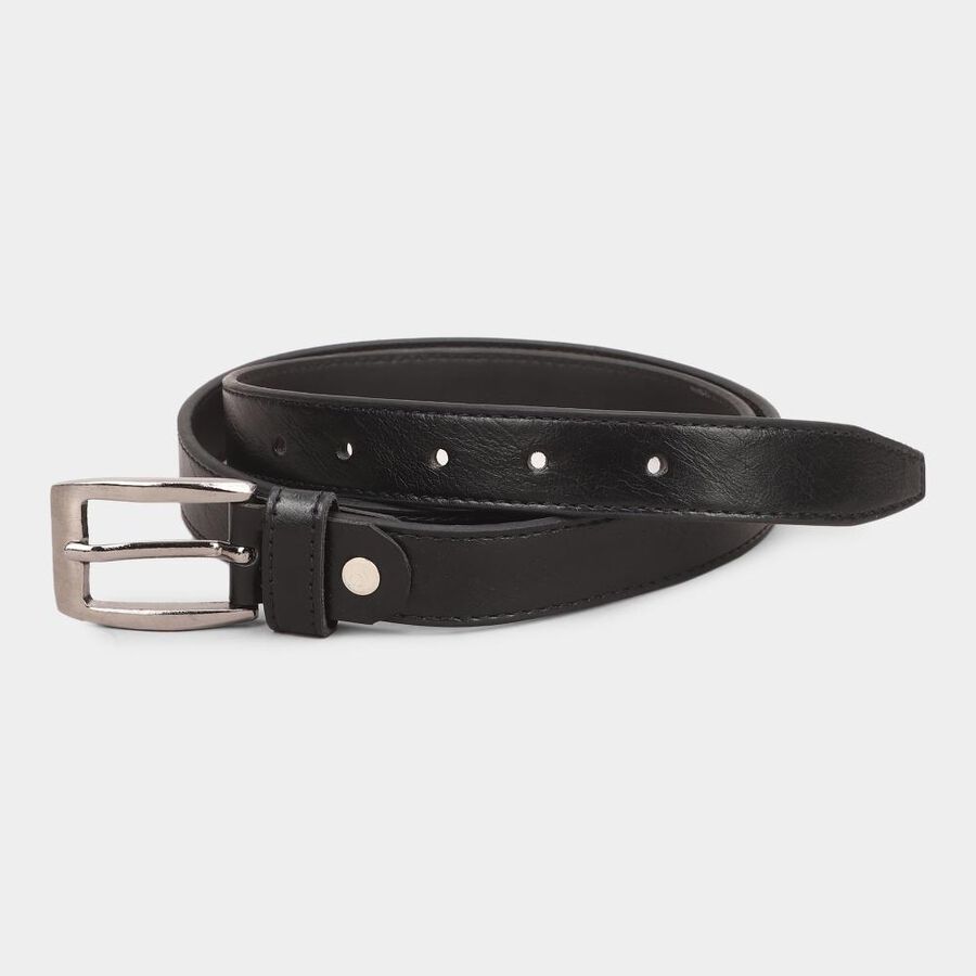 Women's Black Pu Belt, , large image number null