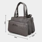 Women's Grey Polyurethane Handbag, , large image number null