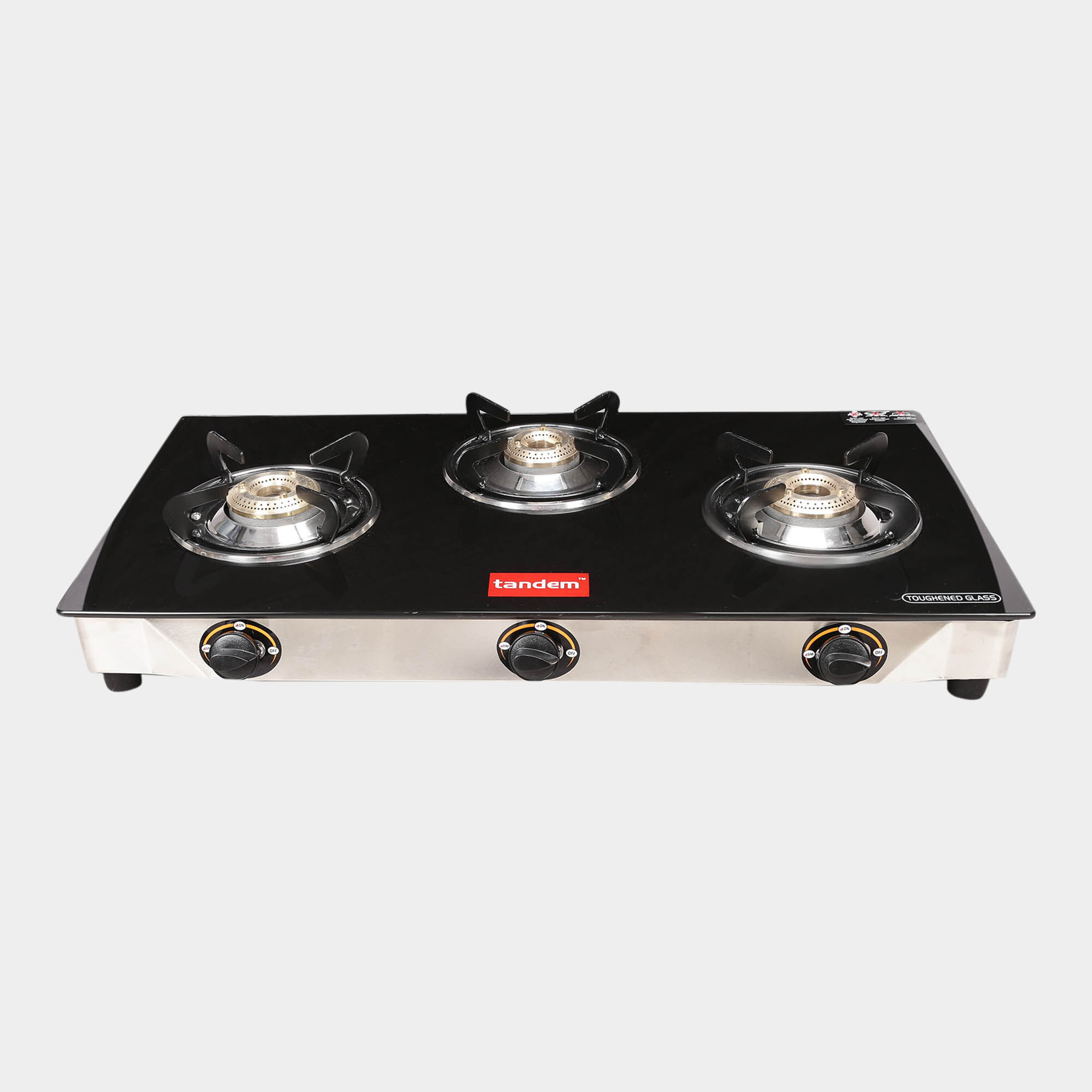 Stainless steel stove glass top top