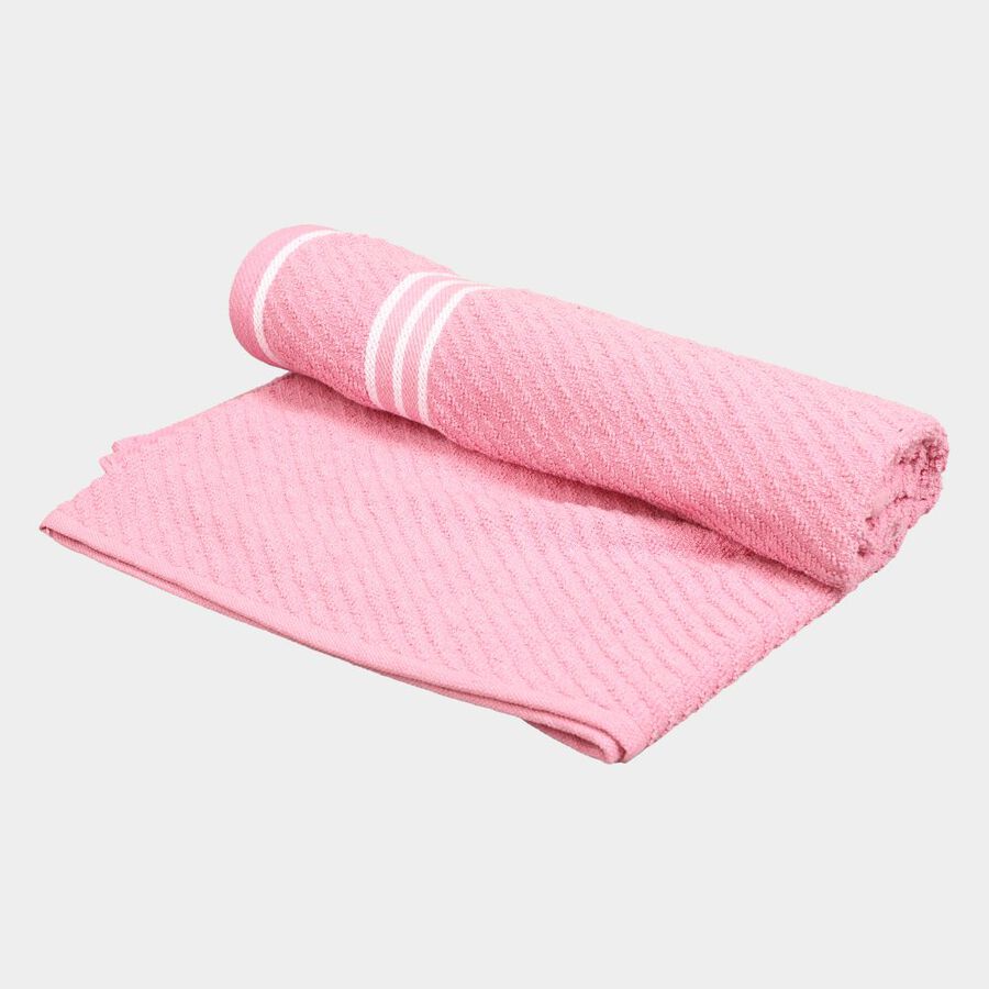 300 GSM Pink Cotton Blend Bath Towel, , large