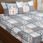 120 GSM Green Microfiber Double Bedsheet With Pillow Cover, , small image number null
