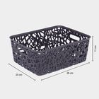 Dark Grey Plastic Basket, Set of 3, , small image number null