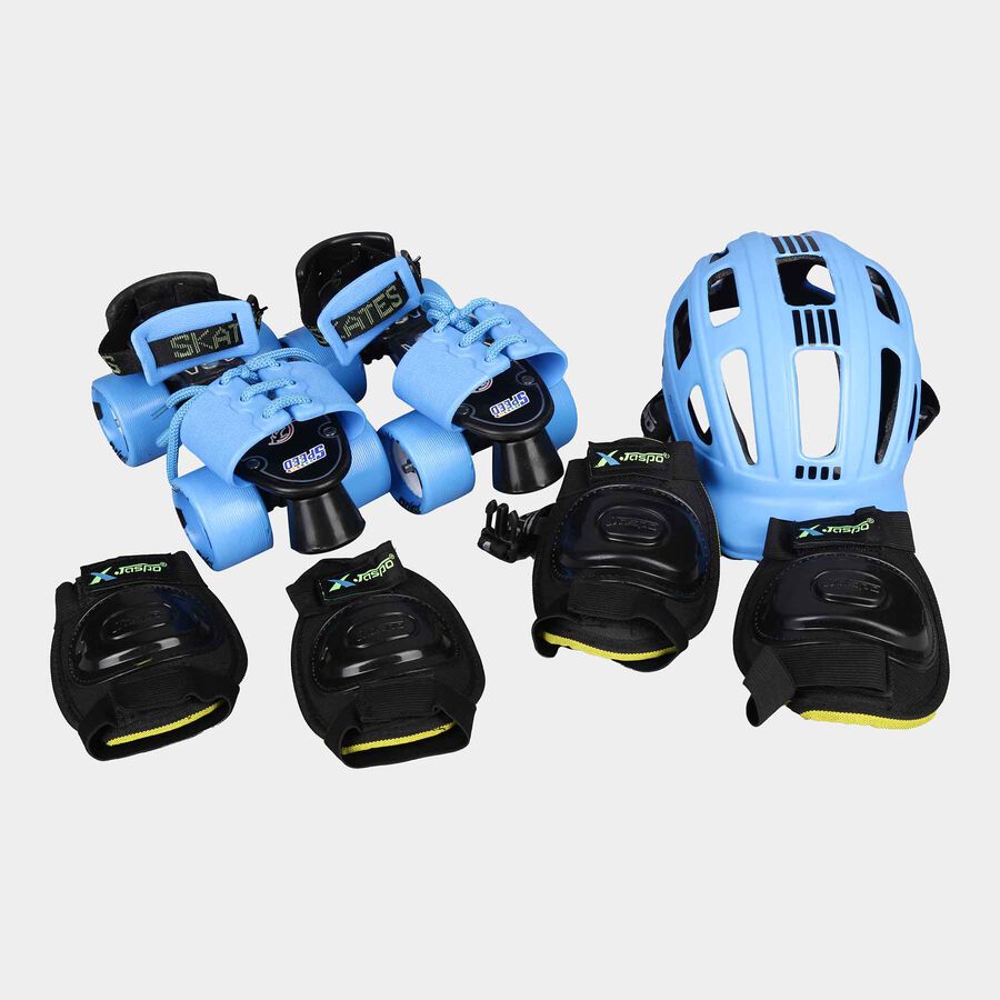Roller Skates Combo Set With Helmet,Knee Guard, Elbow Guard + Skates, , large image number null
