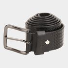 Men's Black Leather Casual Belt, , small image number null
