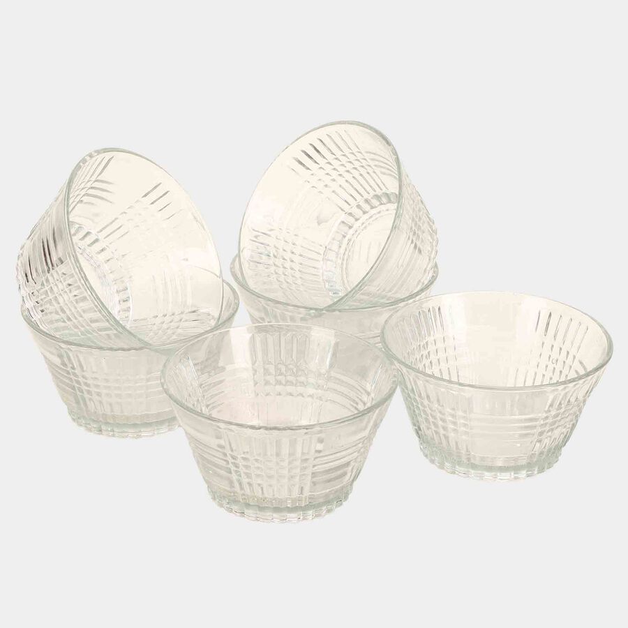 200 ml Glass Bowl, 10.5 cm Dia., Set of 6, , large image number null