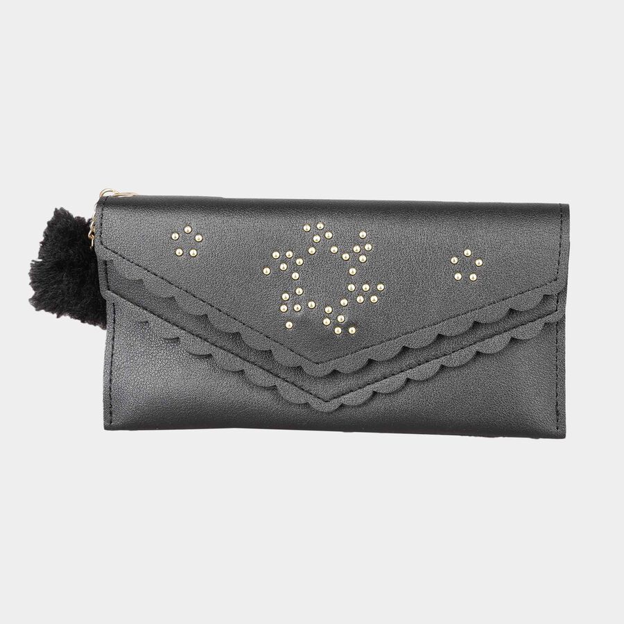 Women's Polyurethane Envelope/Zipper Hand Pouch, , large image number null
