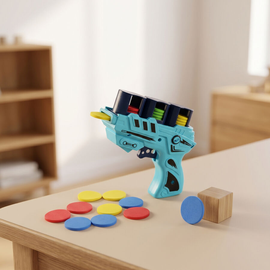 Kid's Flying Disc Shooter Toy Gun, , large