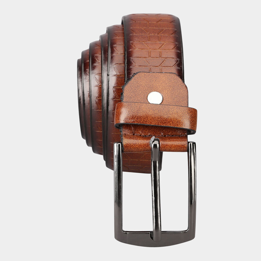 Men's Tan Polyurethane Casual Belt, , large image number null