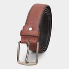 Men Brown Pu Formal Belt, , small