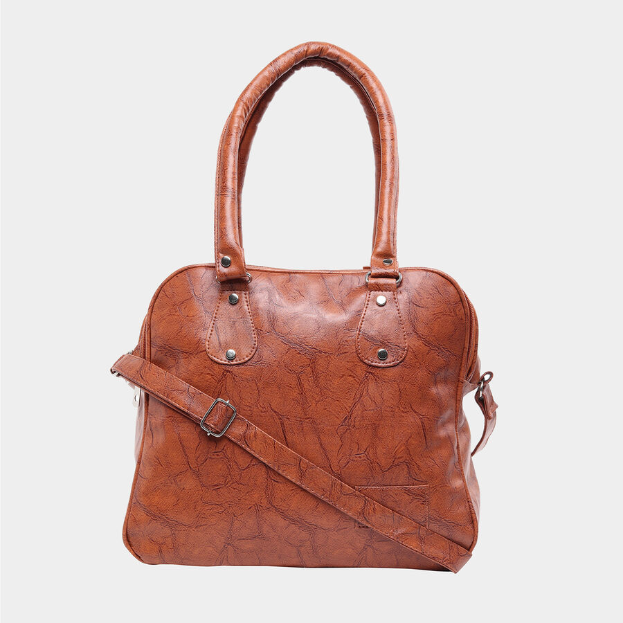 Women Solid Brown Handbag, , large image number null