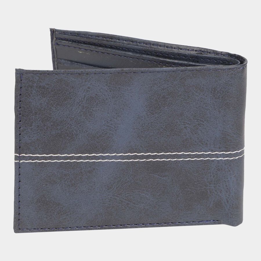 Men's Blue Polyurethane Wallet, , large image number null