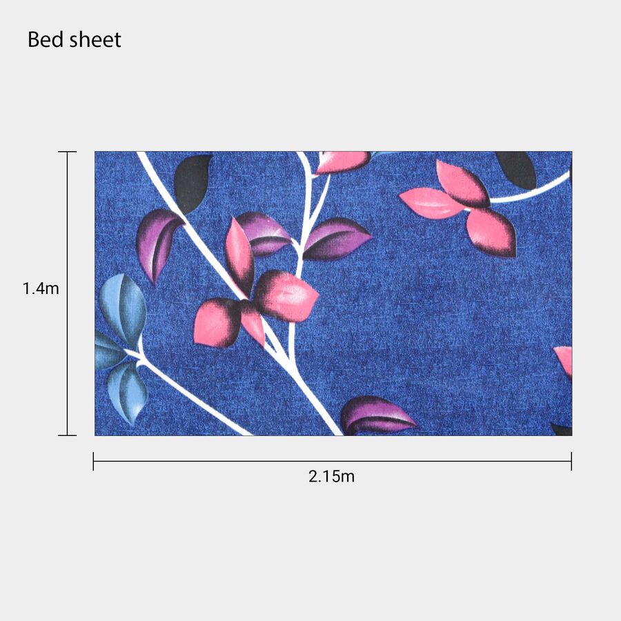 Blue Microfiber Single Bedsheet, , large image number null