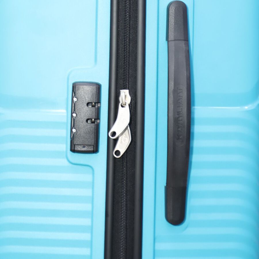 4-Wheel Cyan PVC Matee Hard Case Trolley, Large, , large image number null