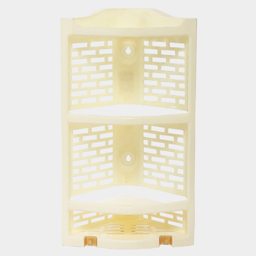 Plastic Corner Bathroom Stand 3 Shelf