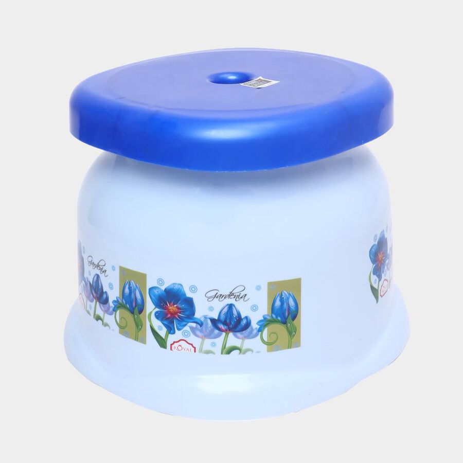 Blue Plastic Bath Stool, , large image number null