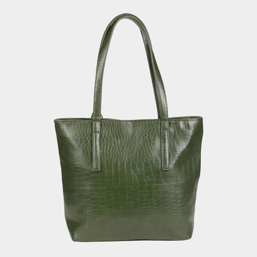Women's Polyurethane Tote Bag, Textured, Medium Size, , large image number null