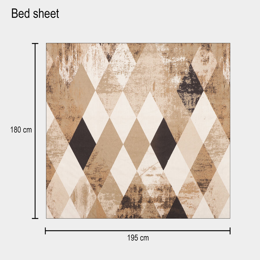 120 GSM Brown Microfiber Double Bedsheet, , large image number null