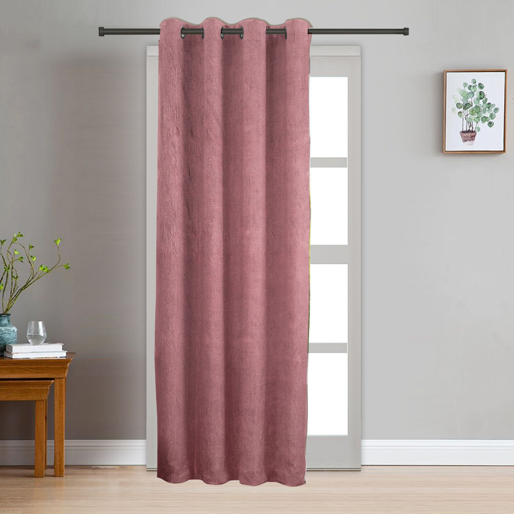 Home Beautiful                         7 ft. Wine Polyester Curtain