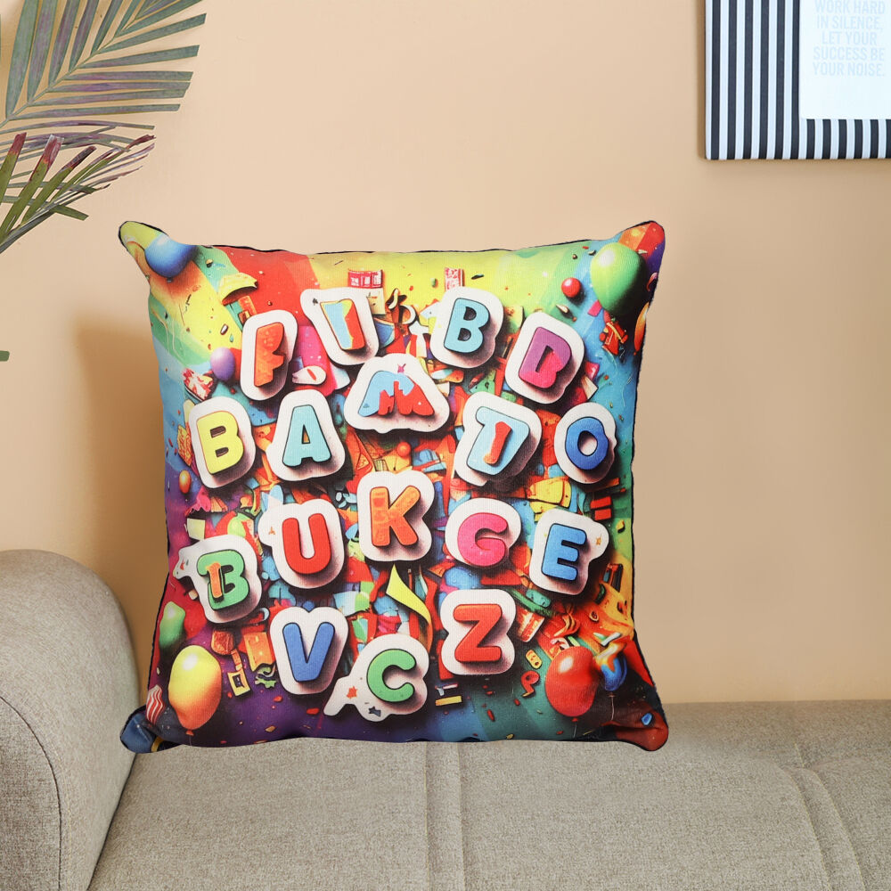 Home Beautiful                         Multicolour Polyester Cushion