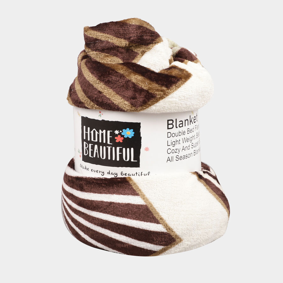 Brown Microfiber Blanket, , large image number null