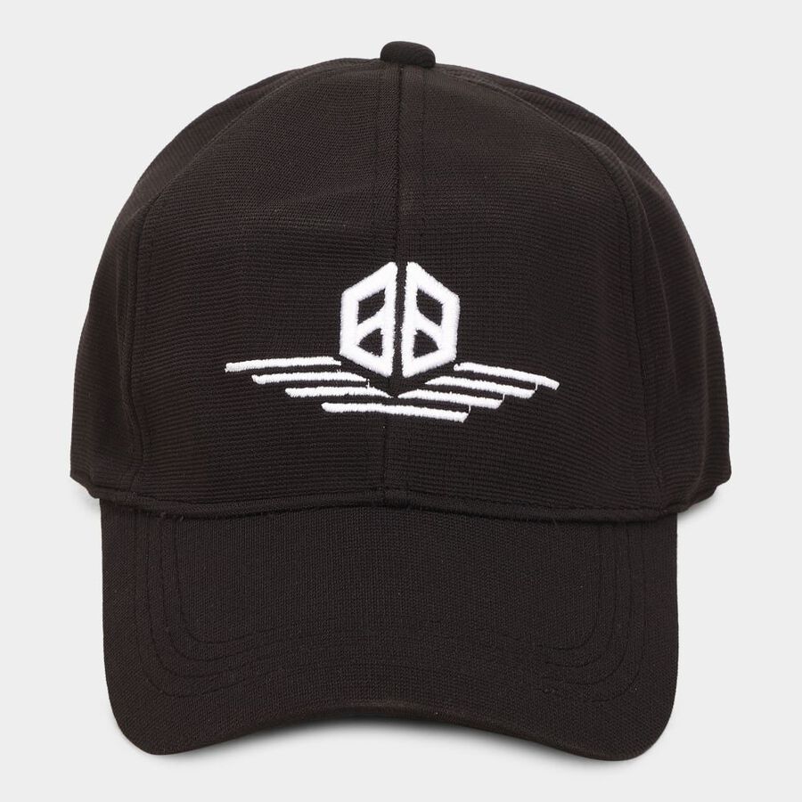 Black Men's Cotton Cap, , large image number null