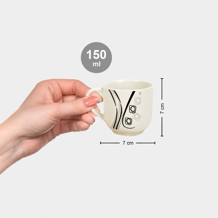 Bone China Mug, 150 ml, Set of 6, , large image number null