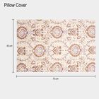 Beige Cotton Floral Printed King Size Bedsheet, , small image number null