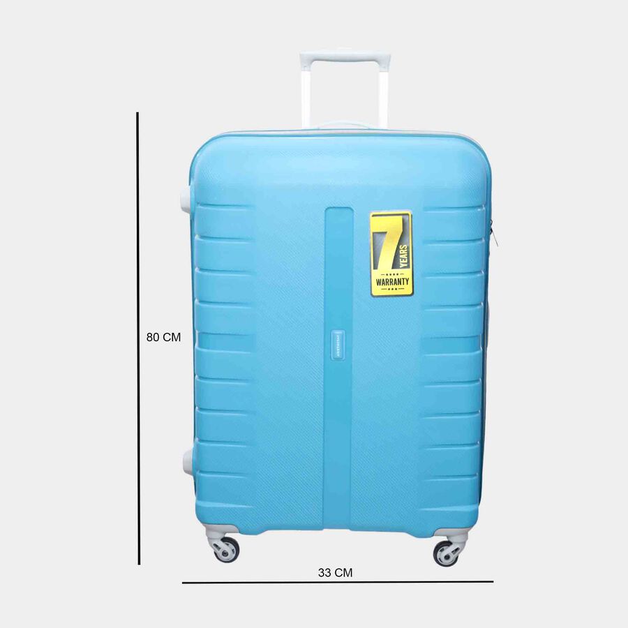 4-Wheel Cyan Polyester Hard Case Trolley, Large, , large image number null