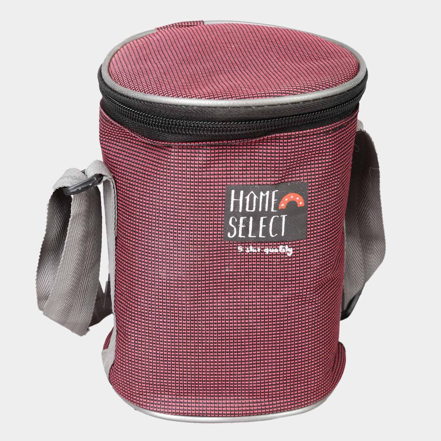 Steel Lunch Box, 3 Containers And 1 Bag, , large image number null
