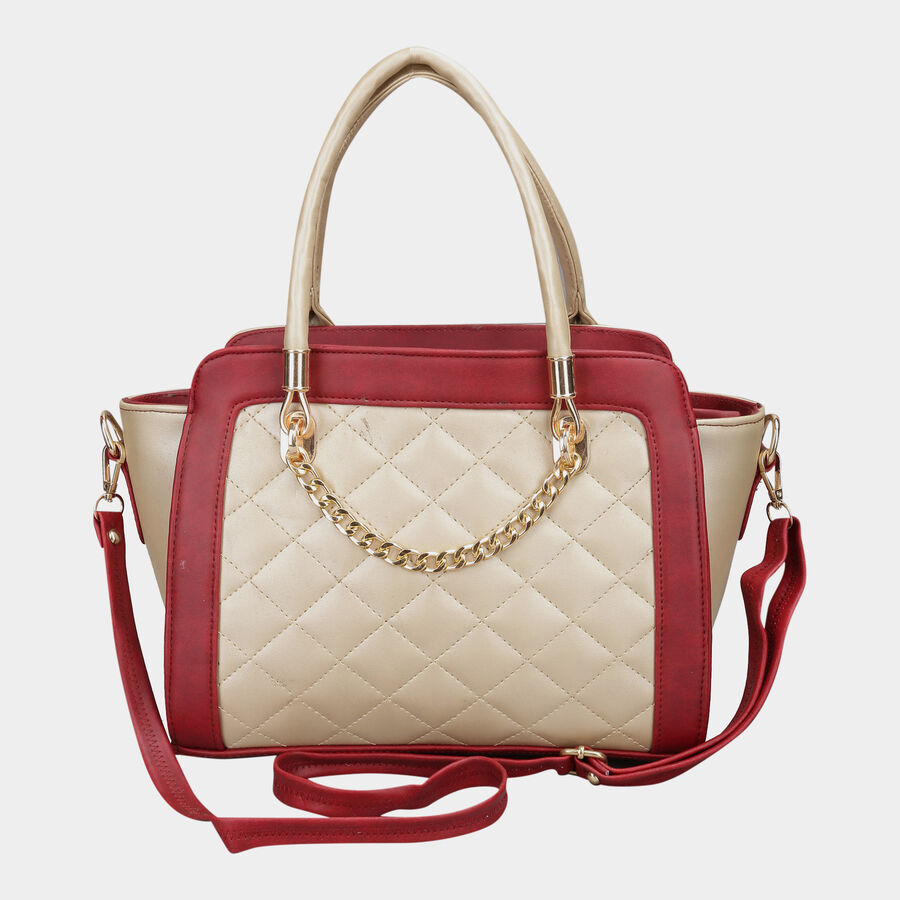 Women's Golden Polyurethane Tote Bag, , large image number null