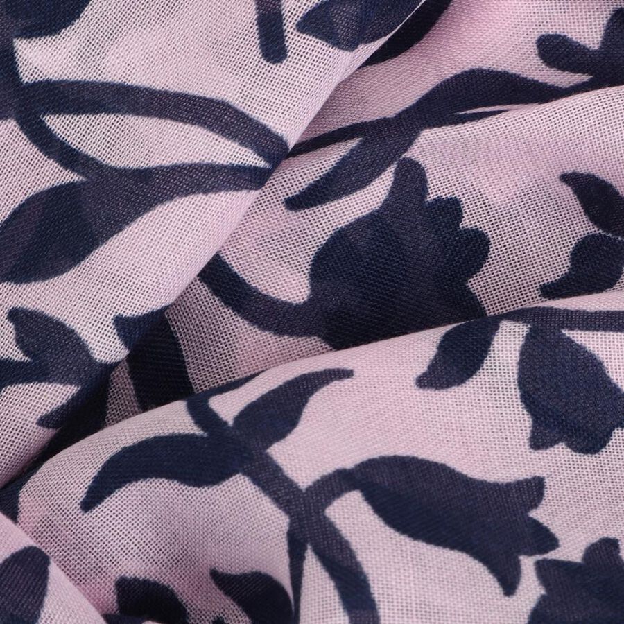 Women's Pink Cotton Scarf, , large image number null