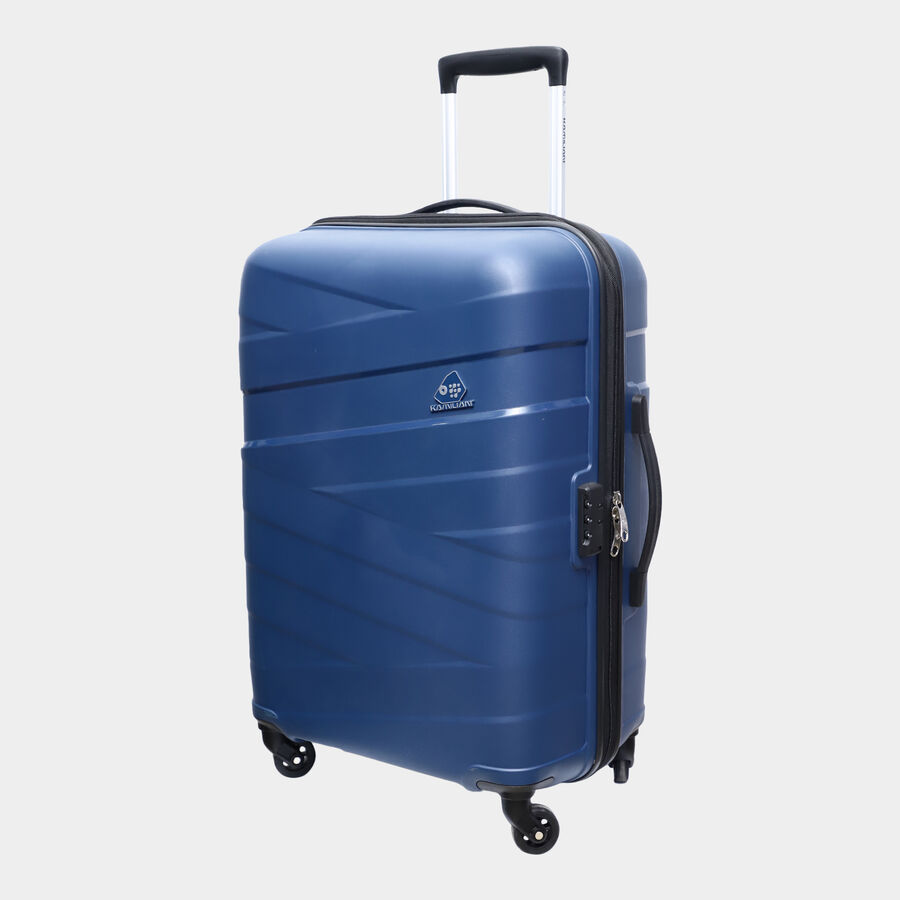 4-Wheel Blue PVC Matee Hard Case Trolley, Medium, , large image number null