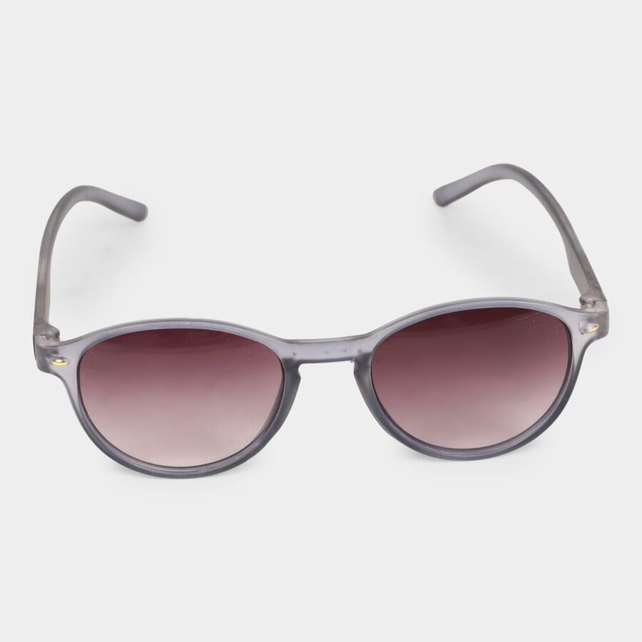 Kid's Plastic Clear Glass Round Sunglasses, , large image number null