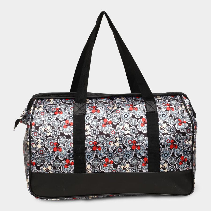 Black Fabric-Nylon Duffle Bag, , large image number null